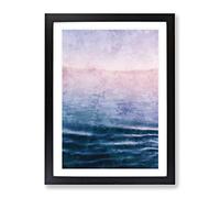 Lake Garda Italy Painting Modern Framed Wall Art Print, Ready to Hang Picture for Living Room Bedroom Home Office Décor, Black A3 (34 x 46 cm)