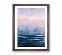Lake Garda Italy Painting Modern Framed Wall Art Print, Ready to Hang Picture for Living Room Bedroom Home Office Décor, Walnut A3 (34 x 46 cm)