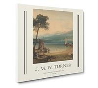 Lake Geneva By Joseph Mallord William Turner Canvas Print | Gallery Wrapped 30mm Frame Wall Art | 20x20 inches | Ready to Hang | Classic Landscape Picture | Living Room Bedroom Lounge Office