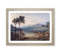 Lake Geneva By Joseph Mallord William Turner Classic Painting Framed Print | A3 Oak Framed Wall Art | Ready to Hang | Classic Landscape Picture | Living Room Bedroom Lounge Office