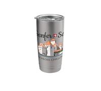 Lake Geneva, Chillon Castle, Switzerland, Hand Drawing Stainless Steel Insulated Tumbler