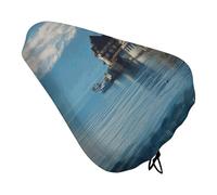 Lake Geneva Switzerland Bike Seat Rain Cover Waterproof Dustproof Bikes Saddle Cushion Soft Bicycle Seat Pad Covers with Drawstring for Men Women