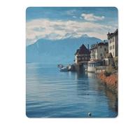 Lake Geneva Switzerland Small Mouse Pad Non-Slip Rubber Base Gaming Mouse Pad Texture Customized Personalized Mouse Mat 18 * 22cm for Computer Laptop Home Office