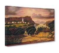 Lake George In Caldwell By Thomas Chambers Canvas Print | Gallery Wrapped 30mm Frame Wall Art | 30x20 inches | Ready to Hang | Classic Landscape Picture | Living Room Bedroom Lounge Office