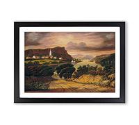 Lake George in Caldwell by Thomas Chambers Framed Print | A2 Black Framed Wall Art | Ready to Hang | Modern Landscape Picture | Living Room Bedroom Lounge Office