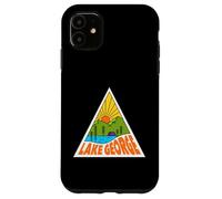 Lake George New York Mono Line Graphic Retro Outdoors Case for iPhone 11