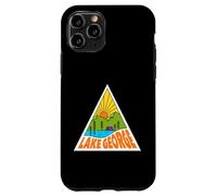 Lake George New York Mono Line Graphic Retro Outdoors Case for iPhone 11 Pro