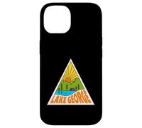 Lake George New York Mono Line Graphic Retro Outdoors Case for iPhone 14