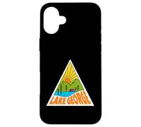 Lake George New York Mono Line Graphic Retro Outdoors Case for iPhone 16 Plus