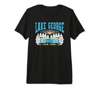 Lake George New York Mountains Premium T-Shirt