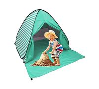 (Lake Green Stripes) Pop Up Beach Tent Shade Sun Shelter UPF 50+ Canopy Cabana 2-3 Person