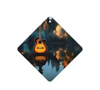 Lake Guitar Reflections Printing 10 Pcs Car Air Freshener Hanging Sheets Scented Hanging Sheets With Rope For Home