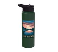 Lake Hartwell Sunset Sky Reflection Relax Stainless Steel Insulated Water Bottle
