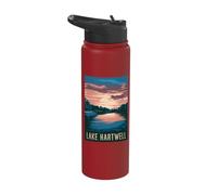 Lake Hartwell Sunset Sky Reflection Relax Stainless Steel Insulated Water Bottle