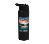 Lake Hartwell Sunset Sky Reflection Relax Stainless Steel Insulated Water Bottle