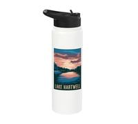 Lake Hartwell Sunset Sky Reflection Relax Stainless Steel Insulated Water Bottle