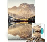 Lake in The Mountains Puzzles for Adults 1000 Puzzles Brain Teaser Sharp Detail Family Pastime Art Piece (38x52cm)