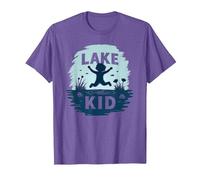 Lake Kid: Joyful Summer Splash Adventure T-Shirt, Men, Purple Heather, XXL