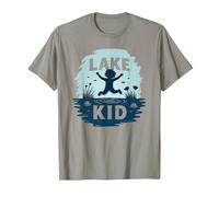 Lake Kid: Joyful Summer Splash Adventure T-Shirt, Men, Slate, XXL