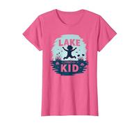 Lake Kid: Joyful Summer Splash Adventure T-Shirt, Women, Pink Heather, XXL