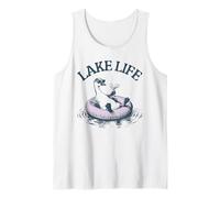 Lake Life Cool Goose with Sunglasses Floating Cocktail Tank Top