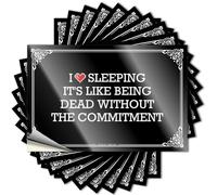 Lake Life Decor Water Tattoos | I Love Sleeping It's Like Being Dead Without The Commitment Big for Indoor Decor(6X9CM)