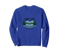 Lake Life is the Best Life - Nature Lover's Sweatshirt, Adult Unisex, Royal Blue, XXL