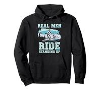 Lake Life Jet Ski Real Men Ride Standing Up Pullover Hoodie