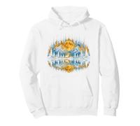 Lake Life Moonlit Mountain Wilderness Deer Reflection Nature Pullover Hoodie