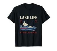 Lake Life My Boat My Rules Nautical Anchor Graphic T-Shirt