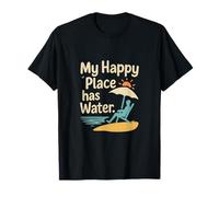 Lake Life My Happy Place Water Summer Vacation Design T-Shirt