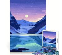 Lake Louise at Night 1000 Pieces Jigsaw Puzzles for Teenagers Sharp Memory Stress Relief Fun Neat Edges Perfect Present size 38x52cm