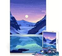Lake Louise at Night for Adults 1000 Piece Jigsaw Puzzle Memory Boost Leisure Activity Clean Edges Great Gift size 50x75cm