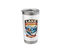 Lake Louise Canada Ski Vintage Mountain Graphic Stainless Steel Insulated Tumbler