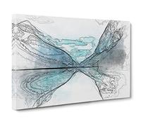 Lake Louise In Canada Canvas Print | Gallery Wrapped 30mm Frame Wall Art | 30x20 inches | Ready to Hang | Abstract Landscape Picture | Living Room Bedroom Lounge Office