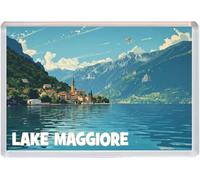 Lake Maggiore - Italy - Jumbo Artistic Fridge Magnet 96 x 67mm BBSFHM3219
