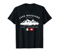 Lake Maggiore Italy Switzerland Lago Mountains Italian Flag T-Shirt