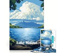 Lake Malawi Landscape 1000 Piece Jigsaw Puzzles for Teenagers Jigsaw Creative Fun Smooth Cut Home Game Perfect Decor (50x75cm)