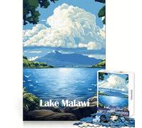 Lake Malawi Landscape 1000 Piece Jigsaw Puzzles for Teenagers Jigsaw Creative Fun Smooth Cut Home Game Perfect Decor (50x75cm)