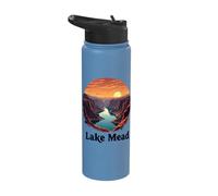 Lake Mead Sunset River Canyon Landscape Stainless Steel Insulated Water Bottle