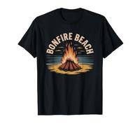 Lake Michigan Beach Bonfire Sunset Campfire Summer Graphic T-Shirt