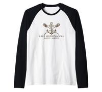 Lake Minnewanka Canada Naval - Lake Minnewanka Banff Alberta Raglan Baseball Tee