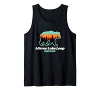 Lake Mirror Loop Summer Oregon Bear Family Sovenier Tank Top