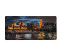 Lake Mouse Mat City Mouse Pad Large 600x300x3 mm XXL Mouse Mat with Anti-Slip Rubber Base Smooth Surface, Desk Mat Stitched Edges Computer Accessories for Home Office Work, Woman Gifts for Men G201