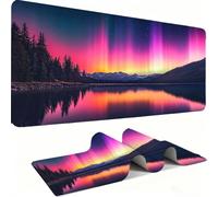 Lake Mouse Pad 800x400mm, Gaming Accessories Mouse Mat - Mousepad with Non-Slip Base and Stitched Edge Compatible with Laser and Optical Mice Table Pad for Gaming Office Work Landscape j0zj-566