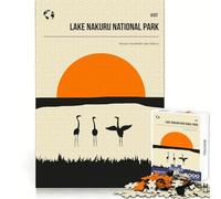 Lake Nakuru National Park Jigsaw Puzzles 1000 Pieces for Adults Cognitive Skill Time Well Spent Exact Cut Memorable Gift size 50x75cm