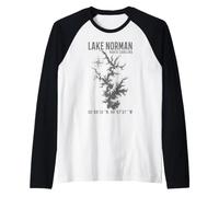 Lake Norman Map Coordinates North Carolina Raglan Baseball Tee