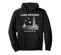 Lake Ontario Canada Lighthouse Maple Leaf Sailboat Souvenir Pullover Hoodie