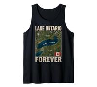Lake Ontario Forever Canada Vintage Geography Map Men Women Tank Top
