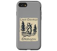 Lake Oswego Oregon Souvenir Bear on Paddleboard SUP Case for iPhone SE (2020) / 7/8